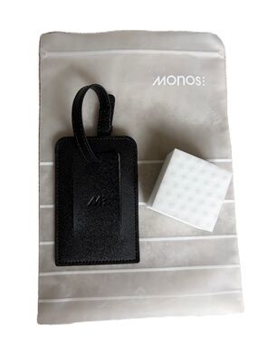 Monos Luggage Tag & scuff mark eraser sponge Bundle
